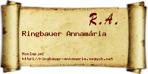 Ringbauer Annamária névjegykártya