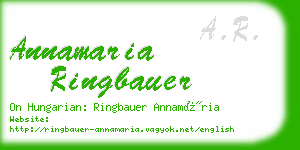 annamaria ringbauer business card
